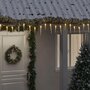 VIDAXL Guirlande lumineuse a glaçons de Noël 40 pcs Blanc Acrylique