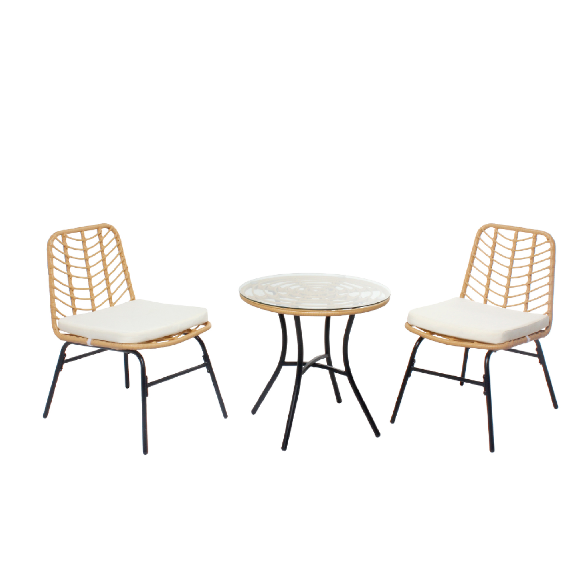 Voir la diapositive 1 : CONCEPT USINE Salon de jardin 2 places effet rotin tolede