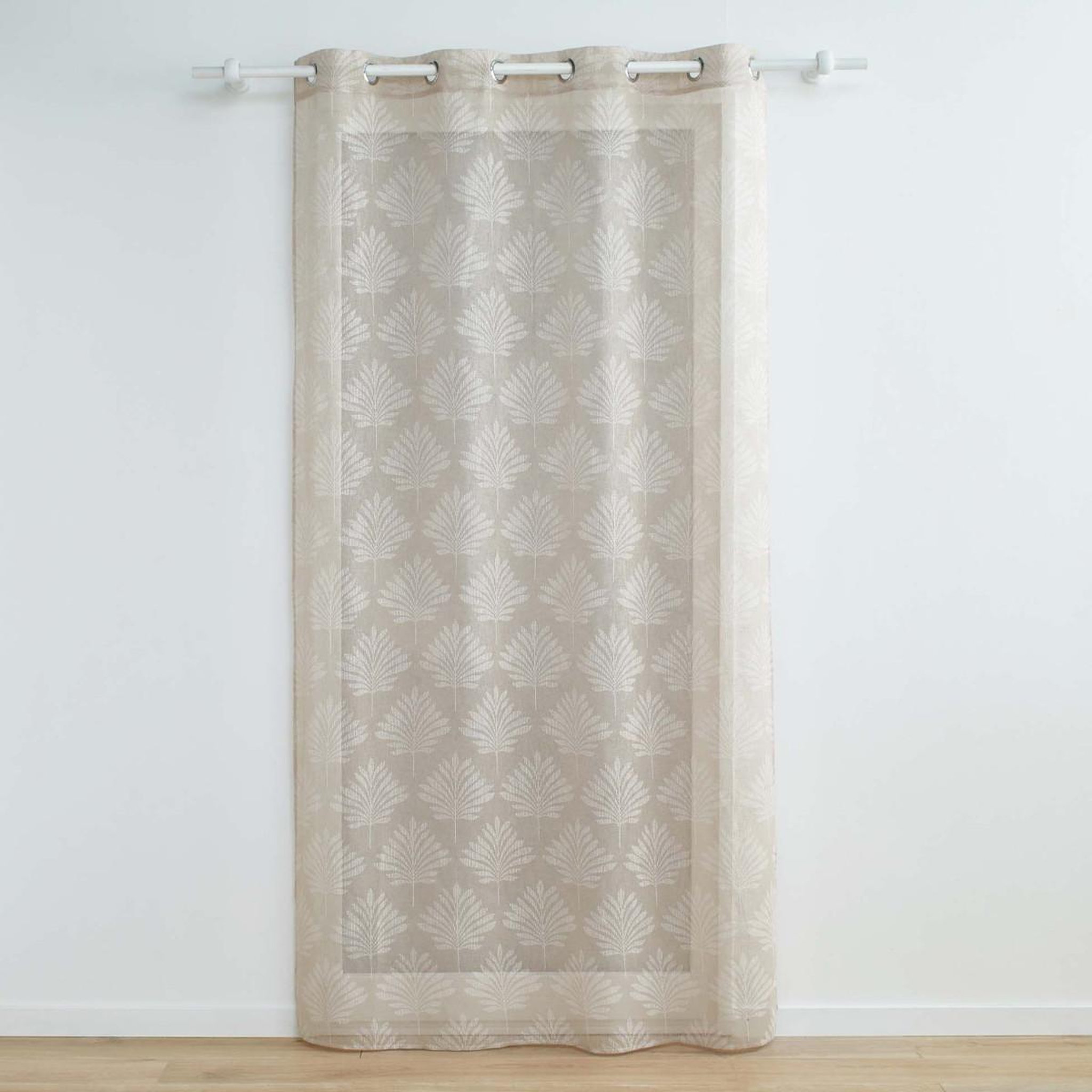 Douceur d'Intérieur Rideau voilage à œillets  levita  140x240cm taupe