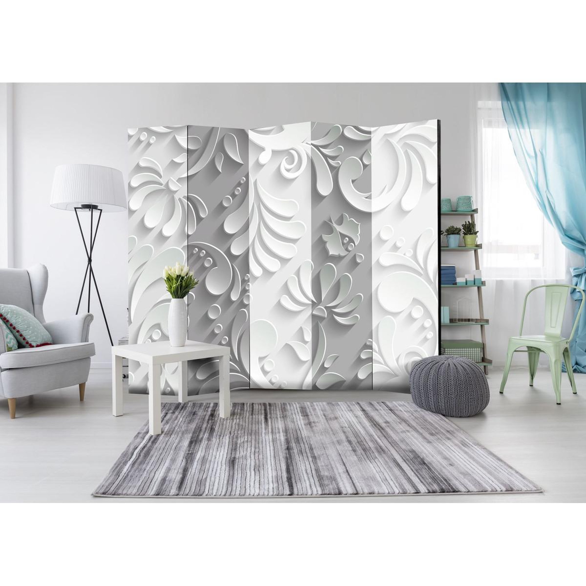 Voir la diapositive 2 : Paris Prix Paravent 5 volets   plan motif ii  172x225cm