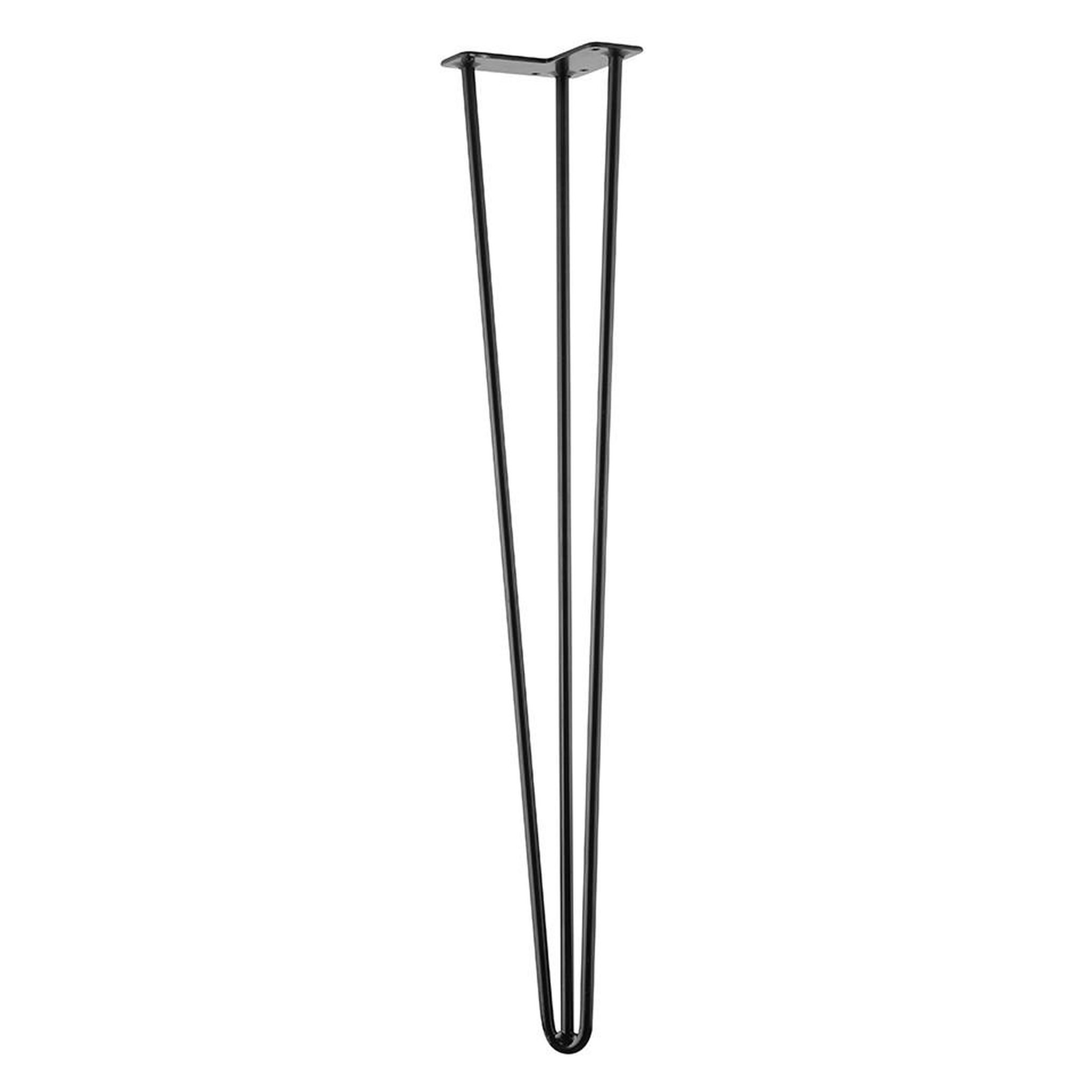 CENTRALE BRICO Fil de pied de table  710 mm, noir mat