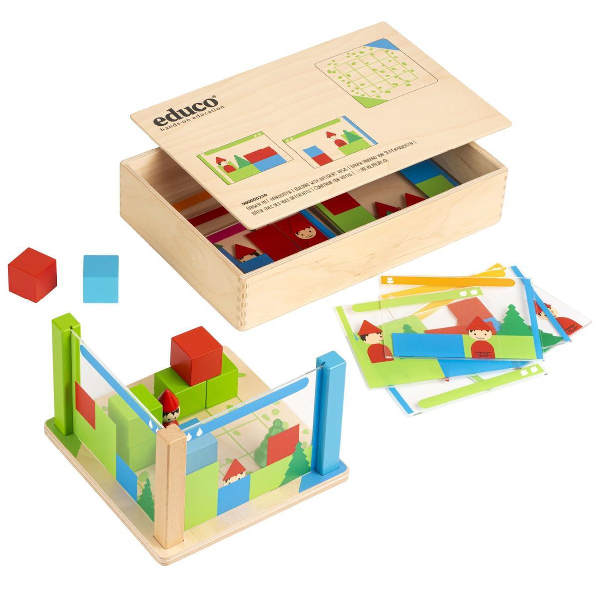 EDUCO Apprendre les mathématiques - Bâtir avec des vues différentes - jeu Montessori