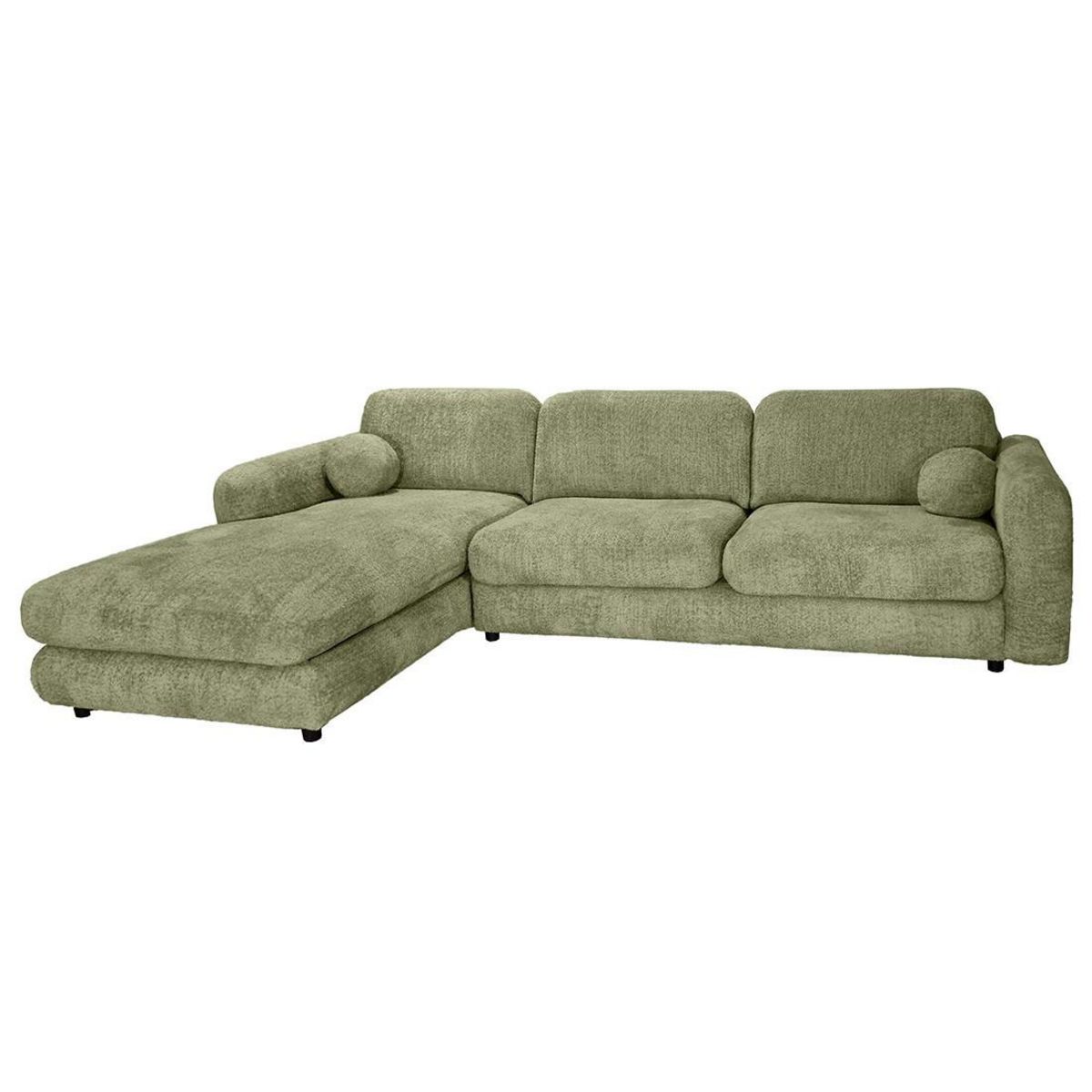 LISA DESIGN Rachel - canapé d'angle gauche 4 places en tissu bouclette