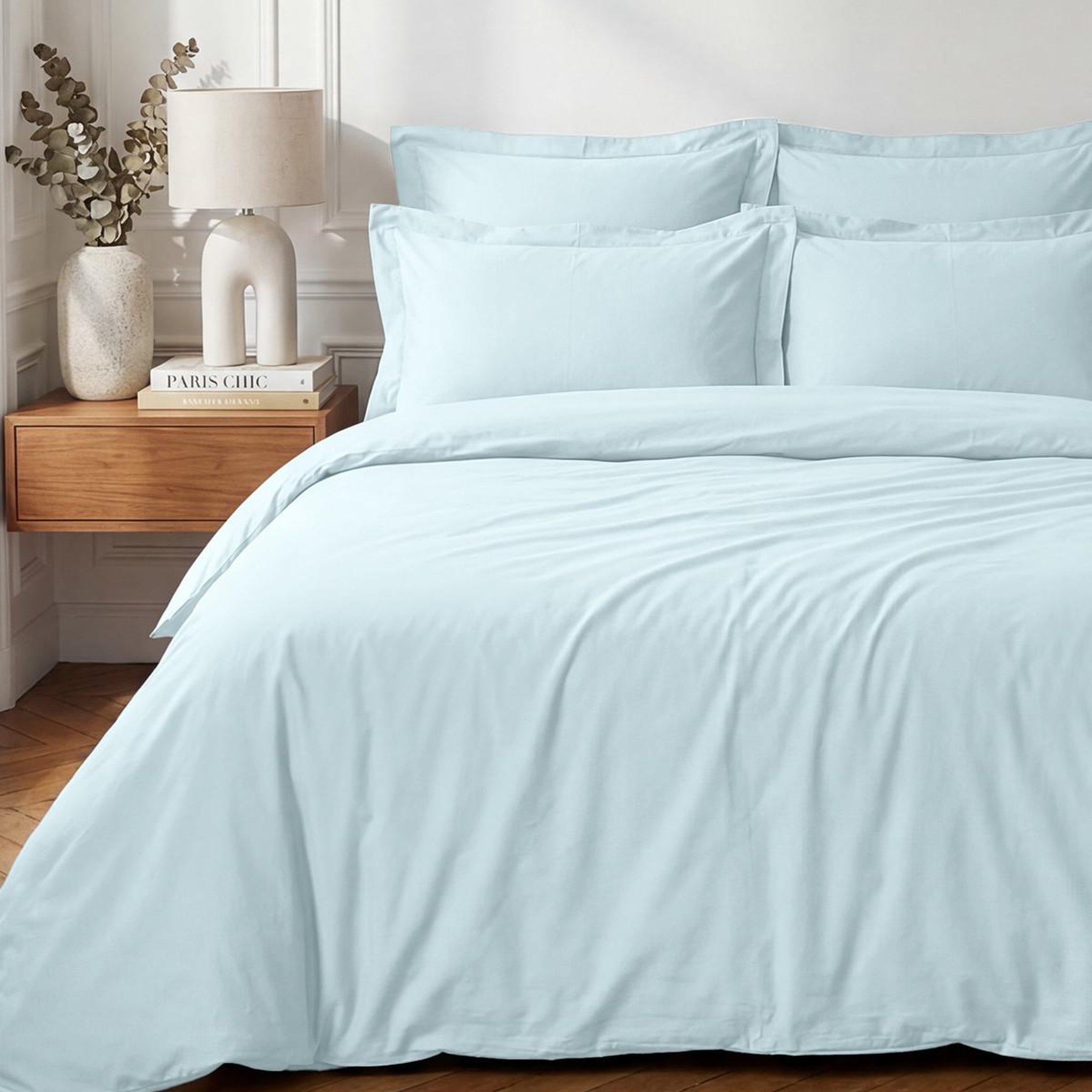 Voir la diapositive 3 : Sensei Maison Drap housse en percale de coton bonnet 30 cm SOFT PERCALE