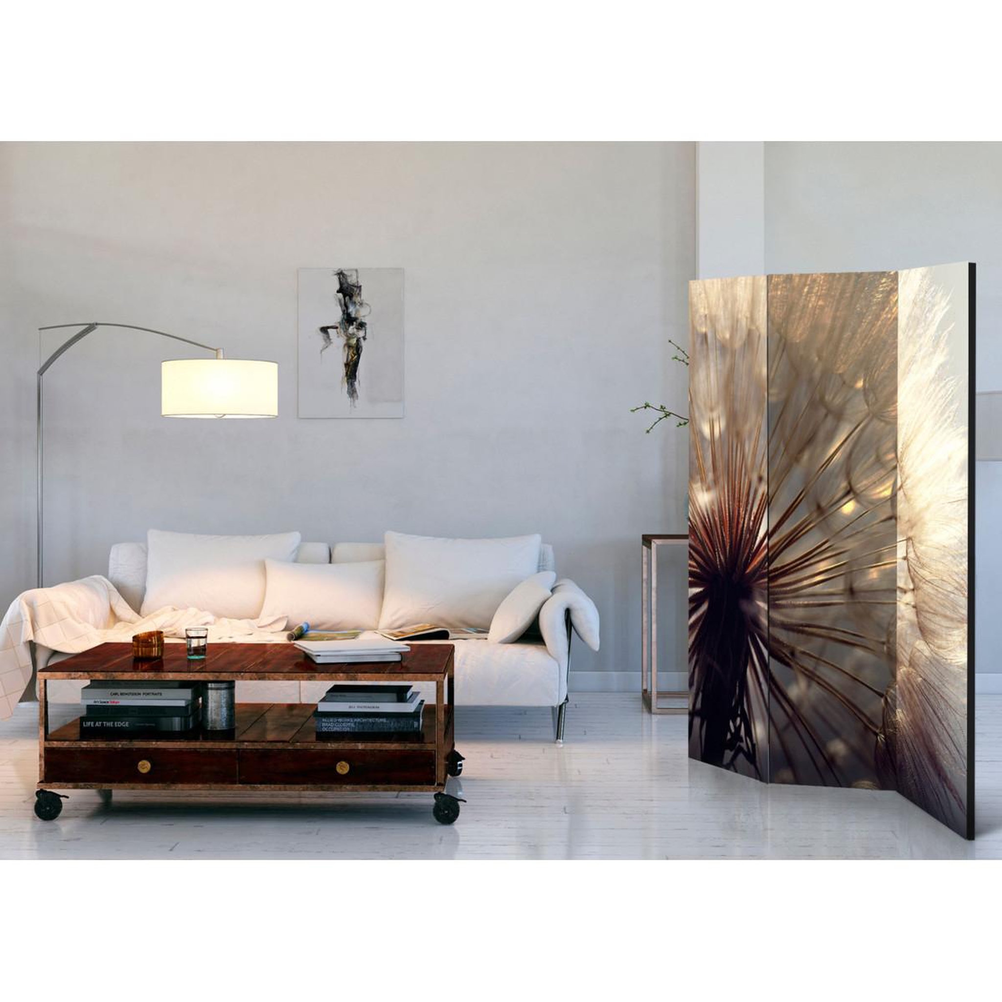 Voir la diapositive 2 : Paris Prix Paravent 3 volets  dandelion kiss  135x172cm