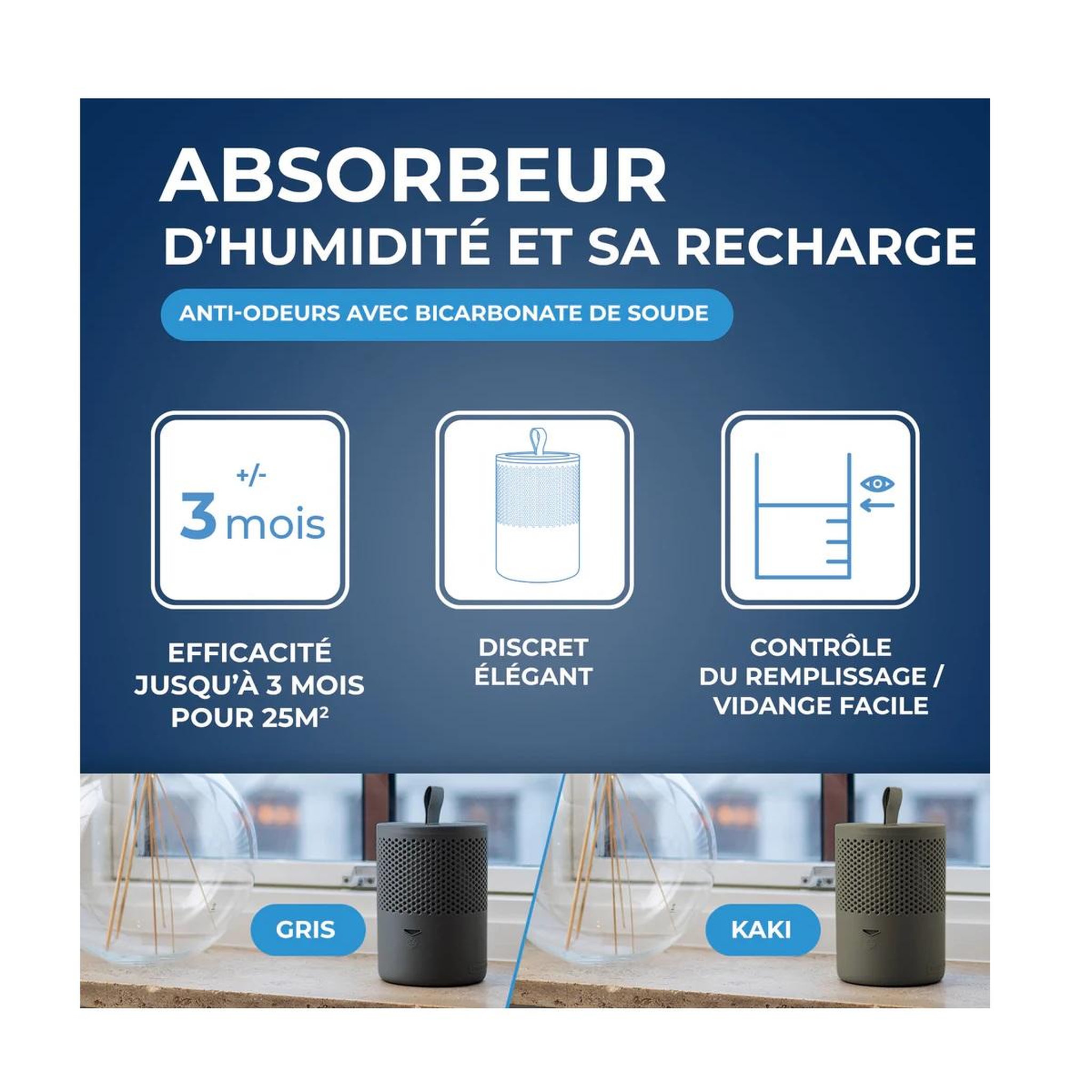 Voir la diapositive 3 : Starwax Absorbeur d'humidité 25m2 - 001075