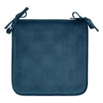 ATMOSPHERA Galette de Chaise Uni  Lilou  38x38cm Bleu Égéen