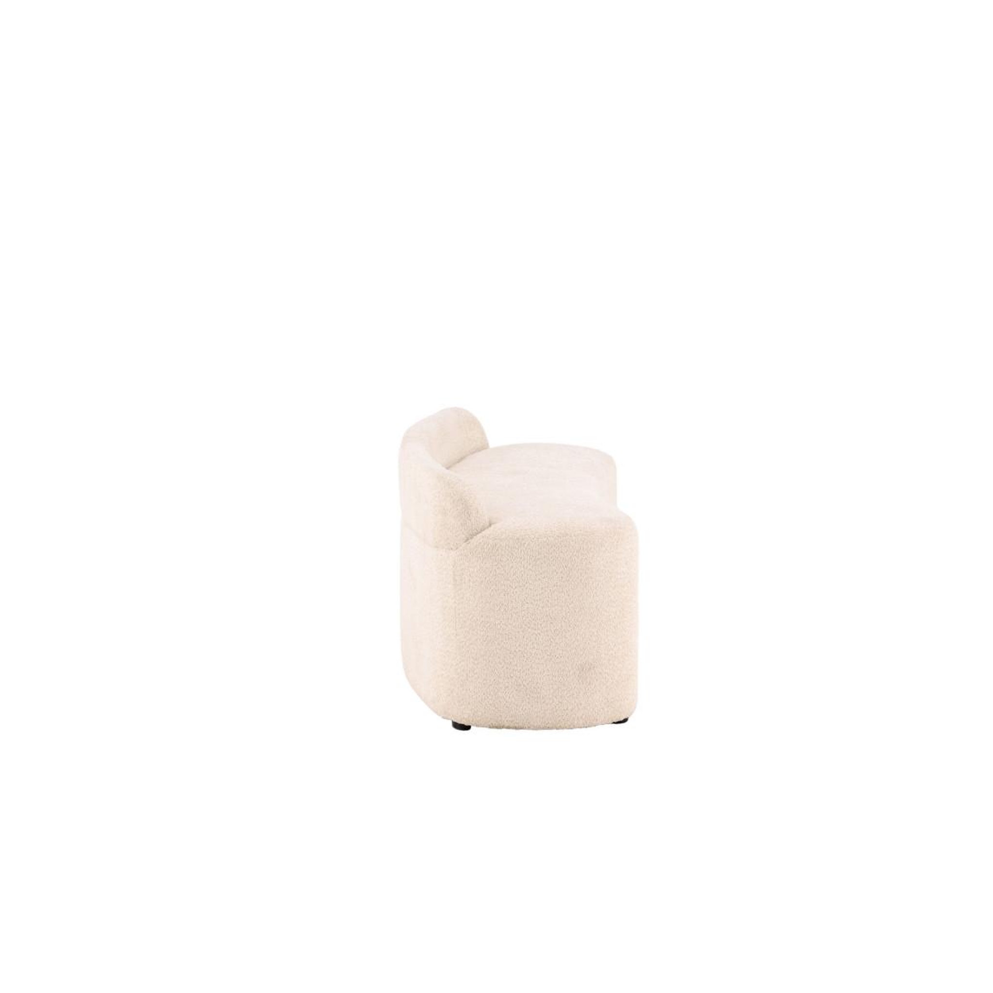 Voir la diapositive 3 : Paris Prix Canapé 2 places bouclette  pocatello  160cm blanc