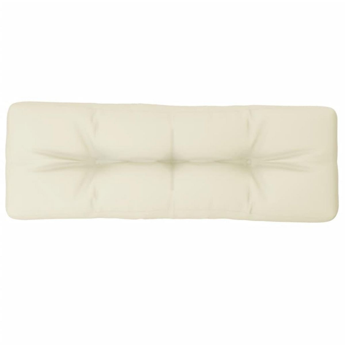 VIDAXL Coussin de palette creme 120x40x12 cm tissu