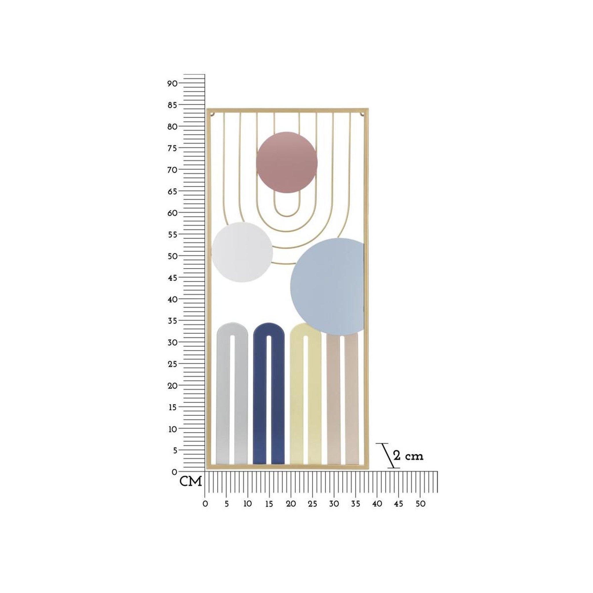 Voir la diapositive 6 : Paris Prix Décoration murale encadrée en métal  colorful  84cm multicolore