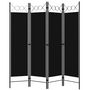 Voir la diapositive 2 : VIDAXL Cloison de separation 4 panneaux Noir 160 x 180 cm