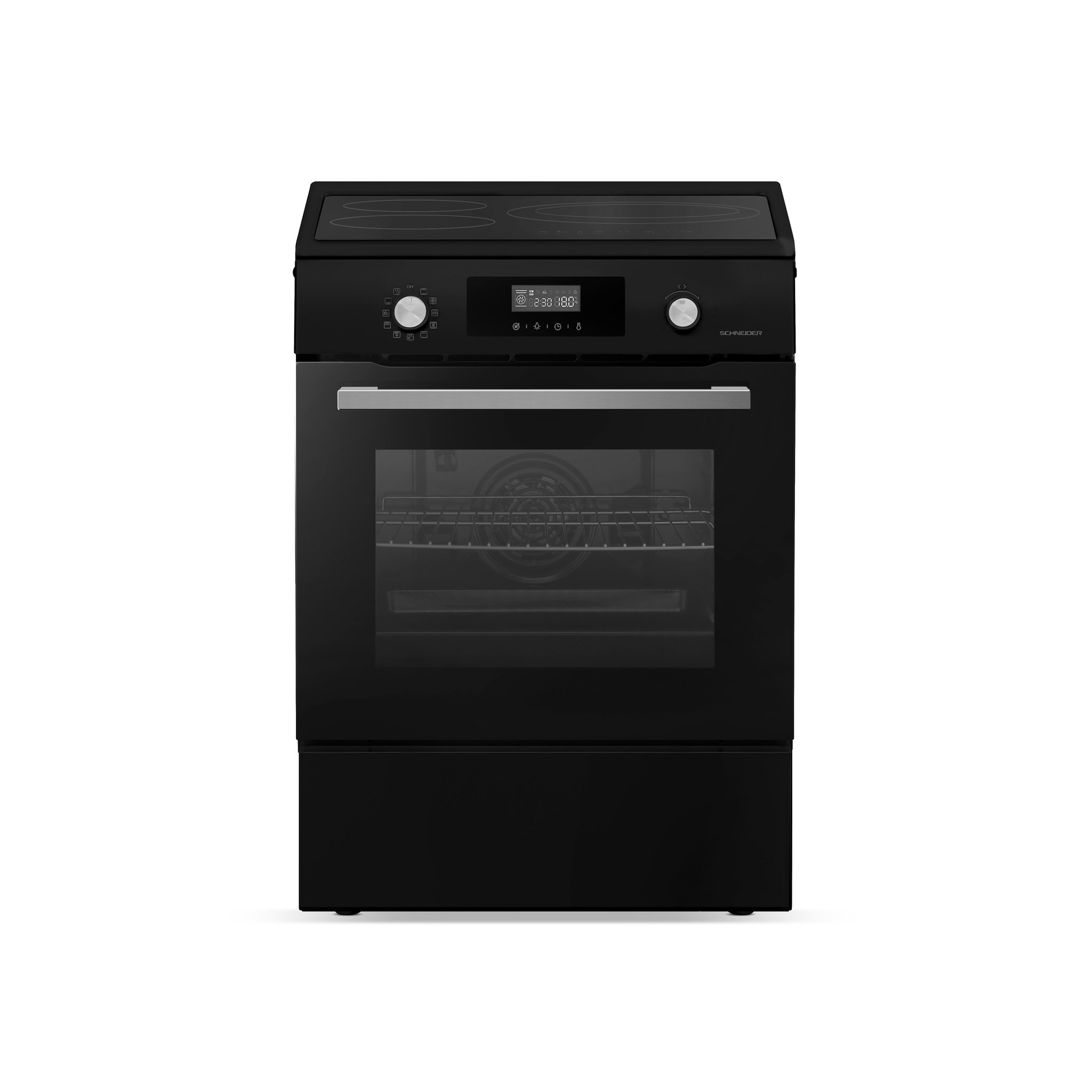 SCHNEIDER Cuisinière induction 60 cm 70 l black mat - scci70pmfp-b