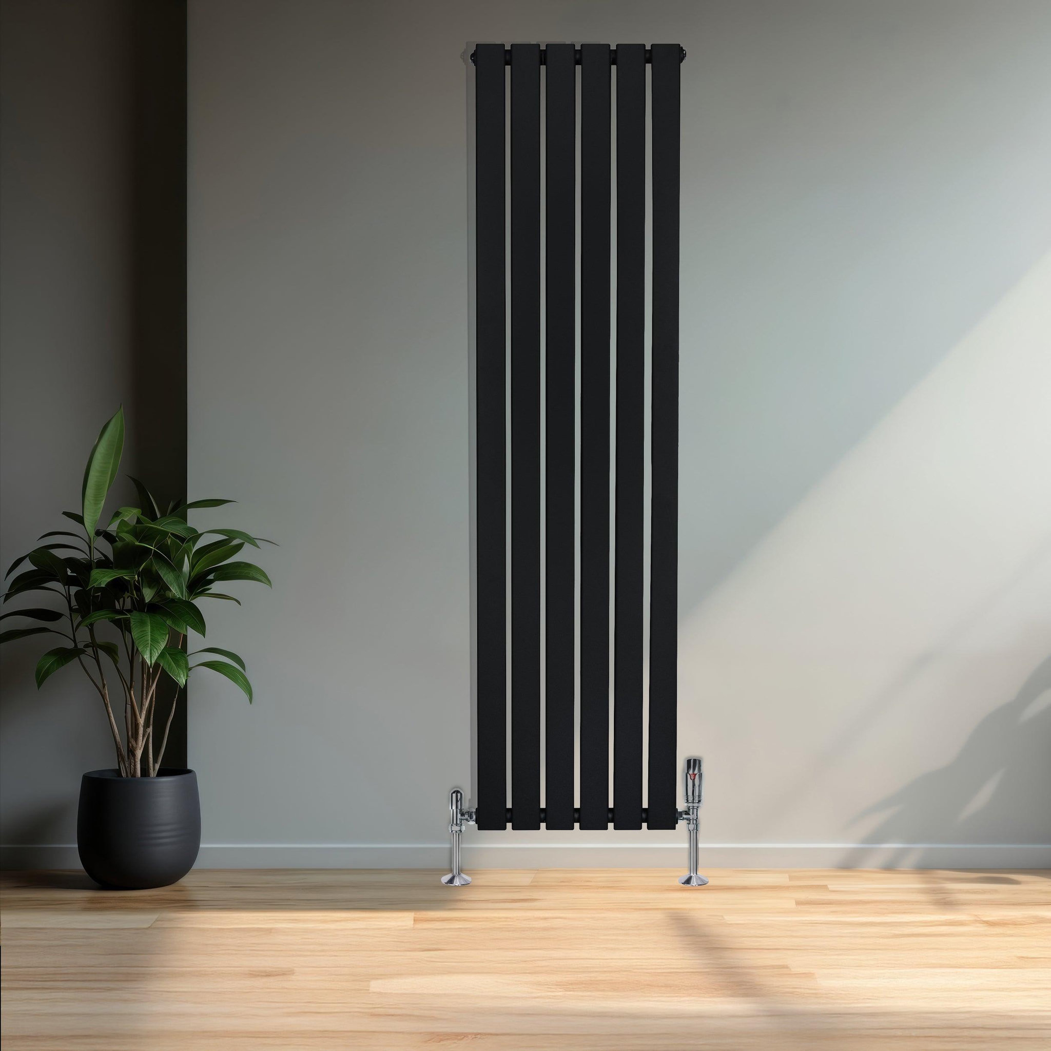 Voir la diapositive 4 : MONSTERSHOP Radiateur plat à 1 panneau & vannes - 1600 x 420 mm