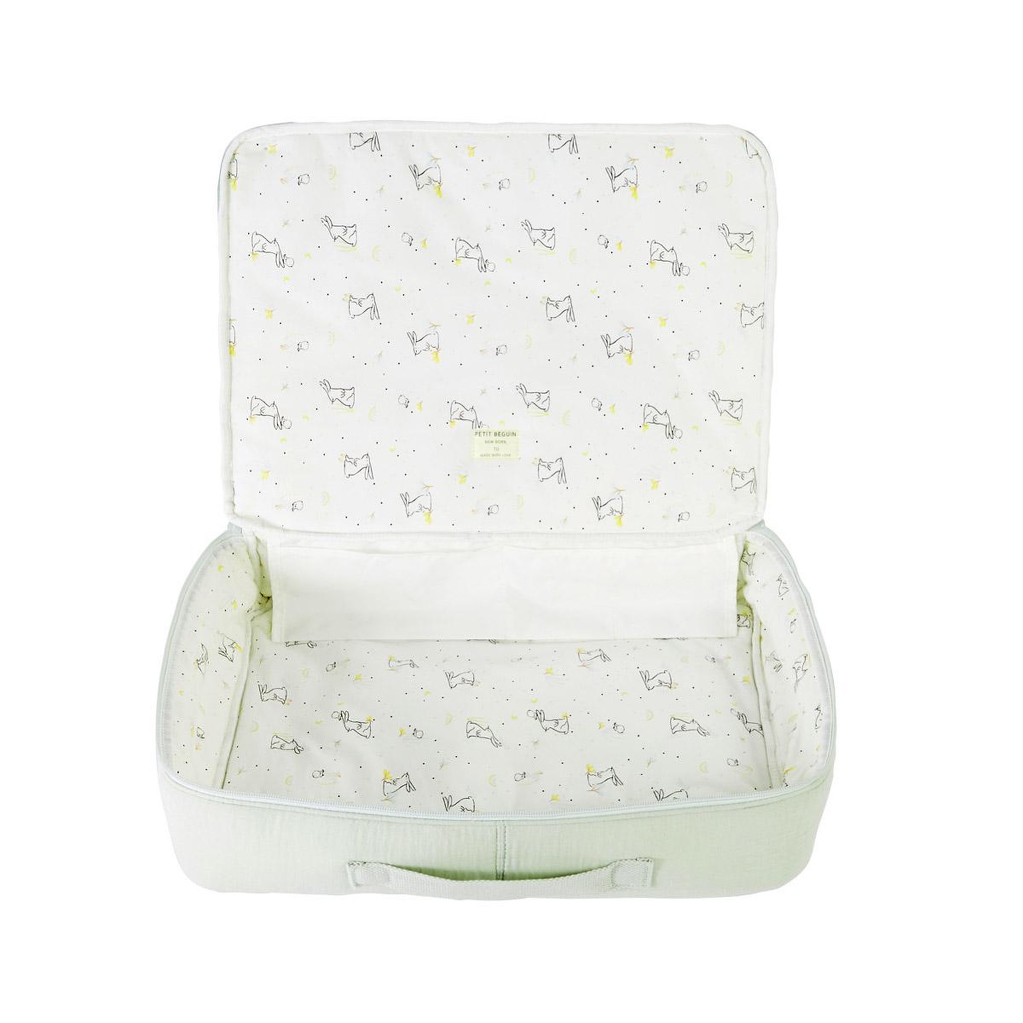 Voir la diapositive 4 : Petit Béguin Valise maternité en gaze de coton Hello Baby