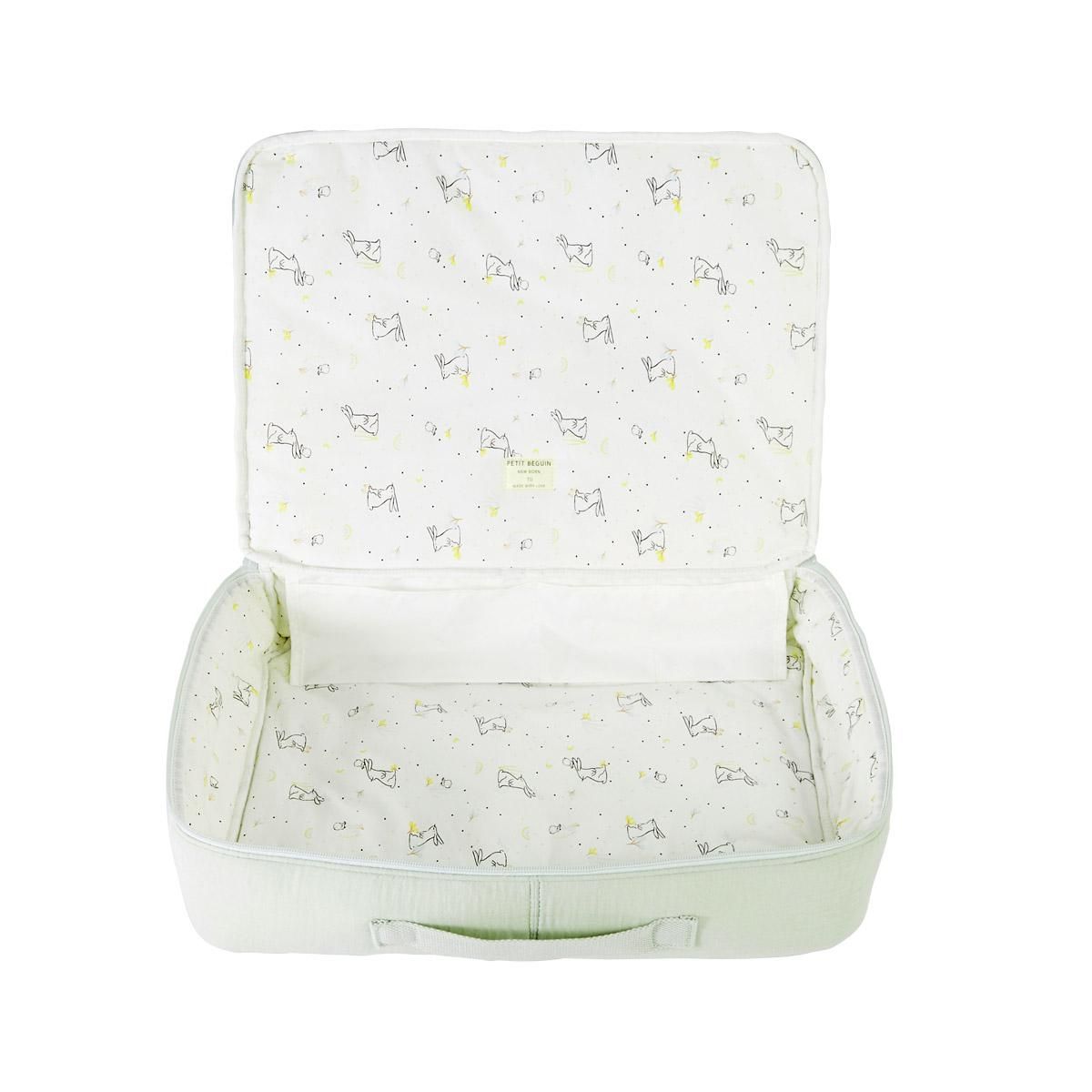 Petit Béguin Valise maternité en gaze de coton Hello Baby