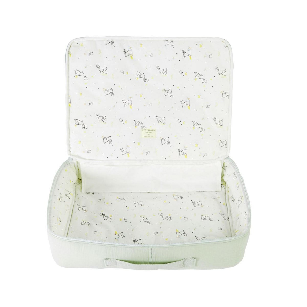 Petit Béguin Valise maternité en gaze de coton Hello Baby