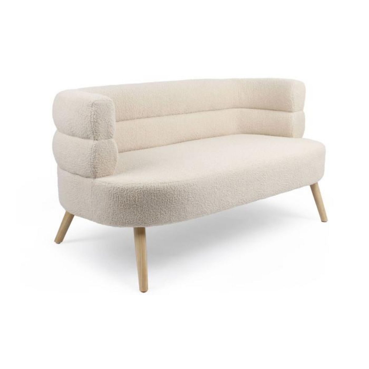 Paris Prix Canapé 2 Places Bouclette  Rondo  145cm Beige