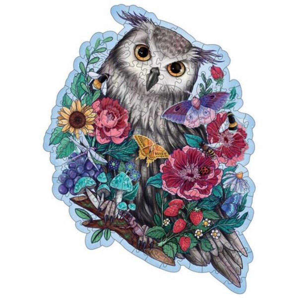 RAVENSBURGER Puzzle en bois 150 pièces Ravensburger Hibou floral