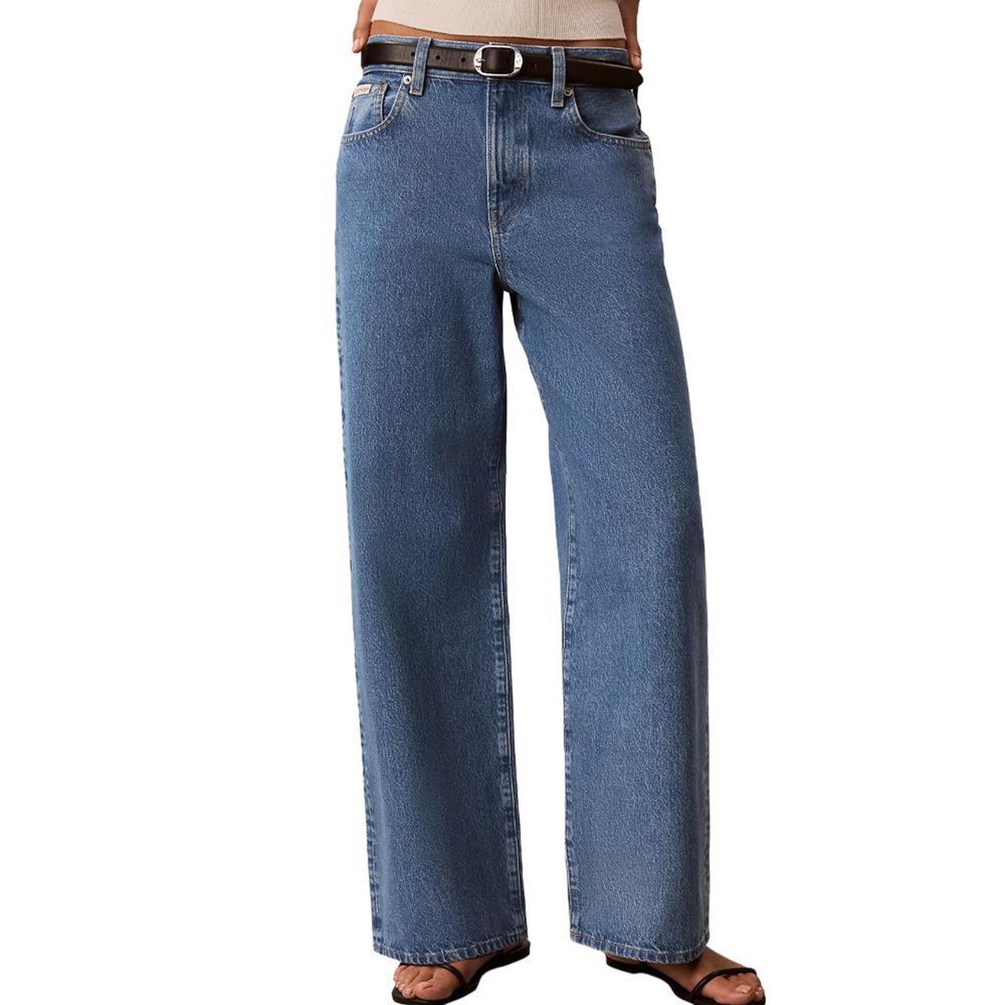 CALVIN KLEIN JEANS Jean large bleu femme calvin klein the wide radio. Coloris disponibles : Bleu