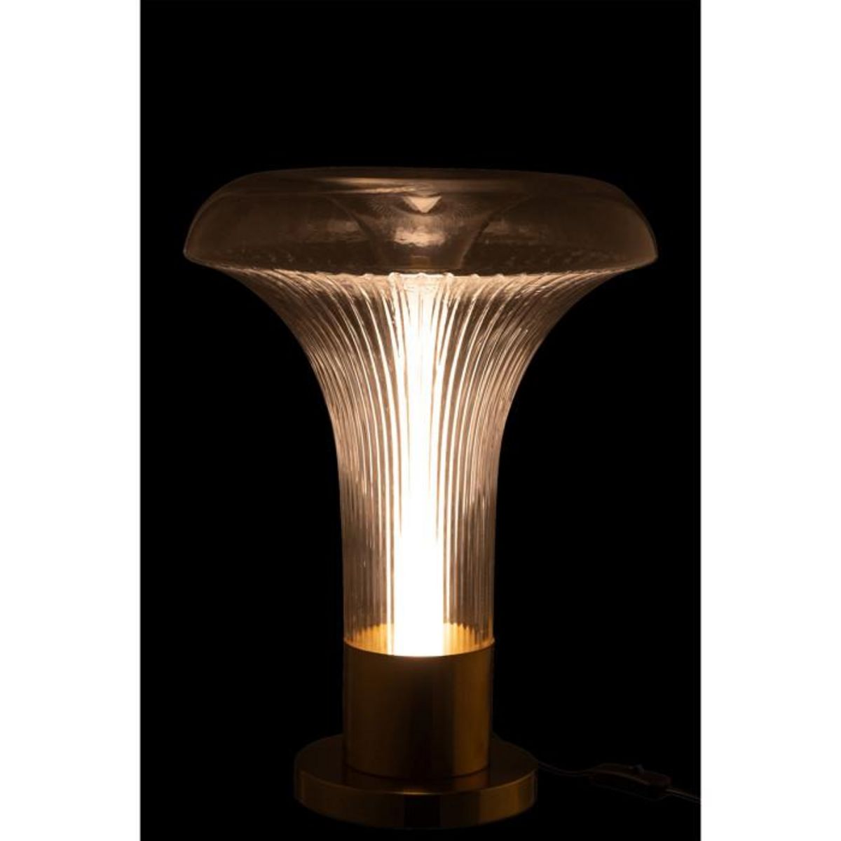 Paris Prix Lampe à Poser en Verre  Vito  55cm Transparent & Or