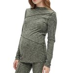 MAMALICIOUS T Shirt Manches  ongues  Femme Mamalicious Ivy. Coloris disponibles : Gris