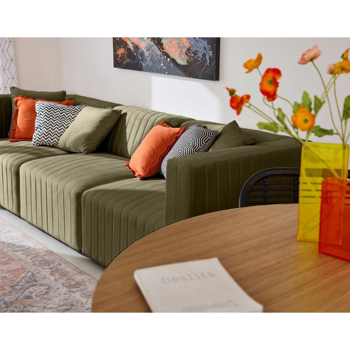 LISA DESIGN Nova - canapé modulable 3 places - en velours