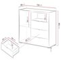 Voir la diapositive 6 : BEST MOBILIER Judy - buffet bas 106 cm - 1 porte, 3 tiroirs et 1 niche