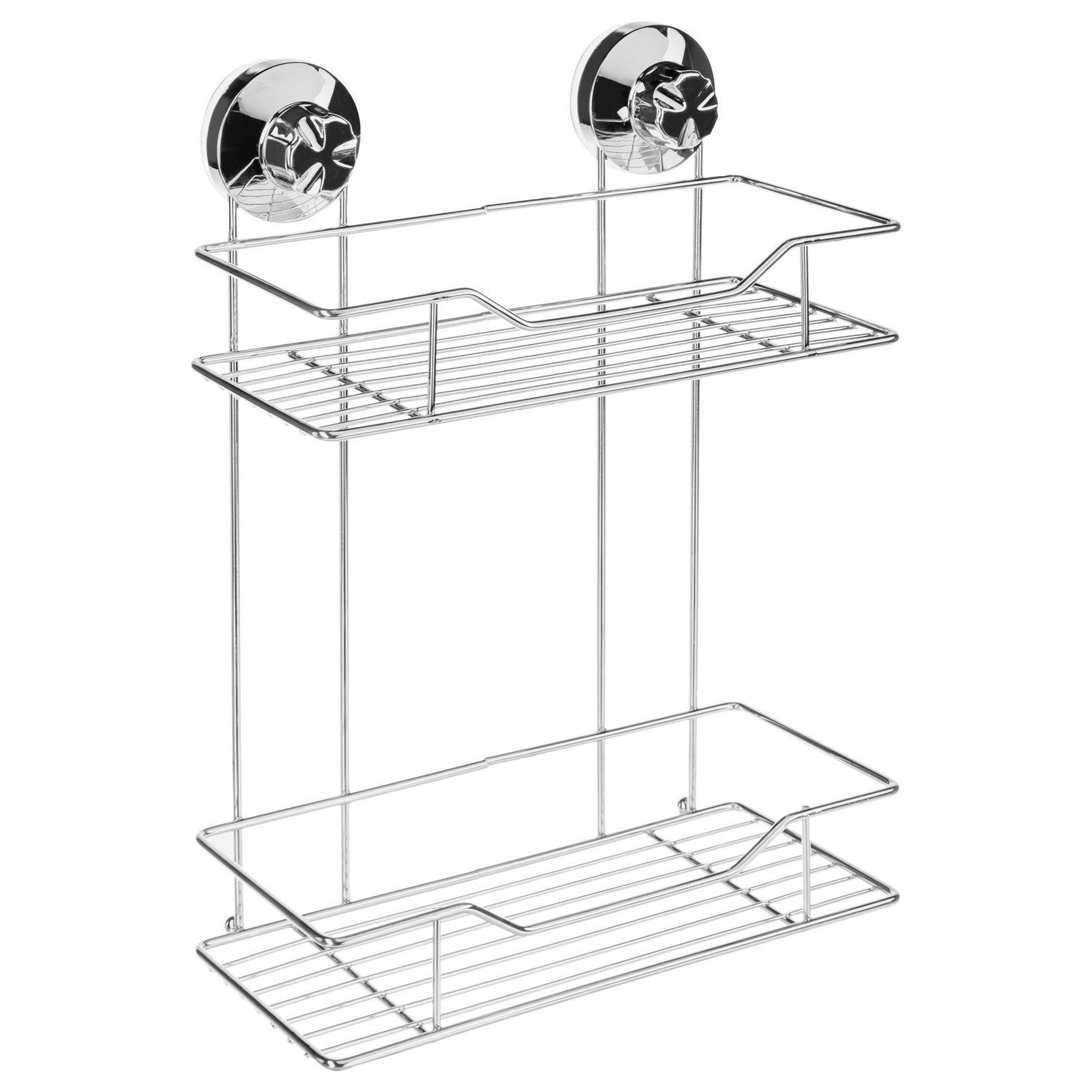 FIVE Etagère de salle de bain à ventouses - 2 Niveaux - Métal