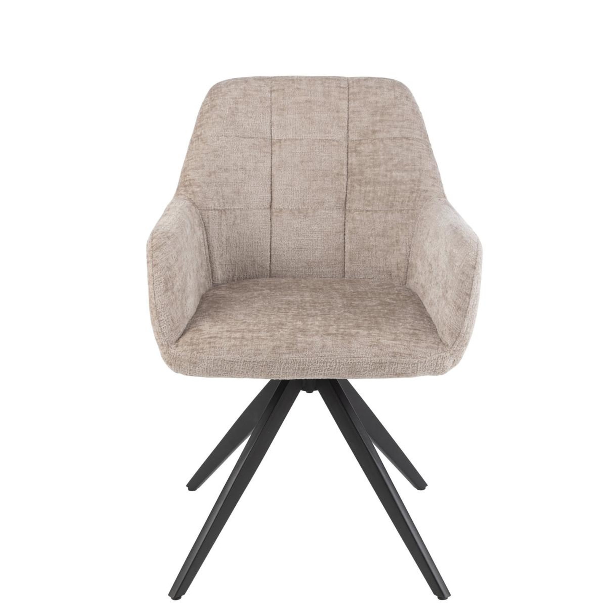 Voir la diapositive 2 : J-LINE Chaise design pivotante  louna  84cm grège