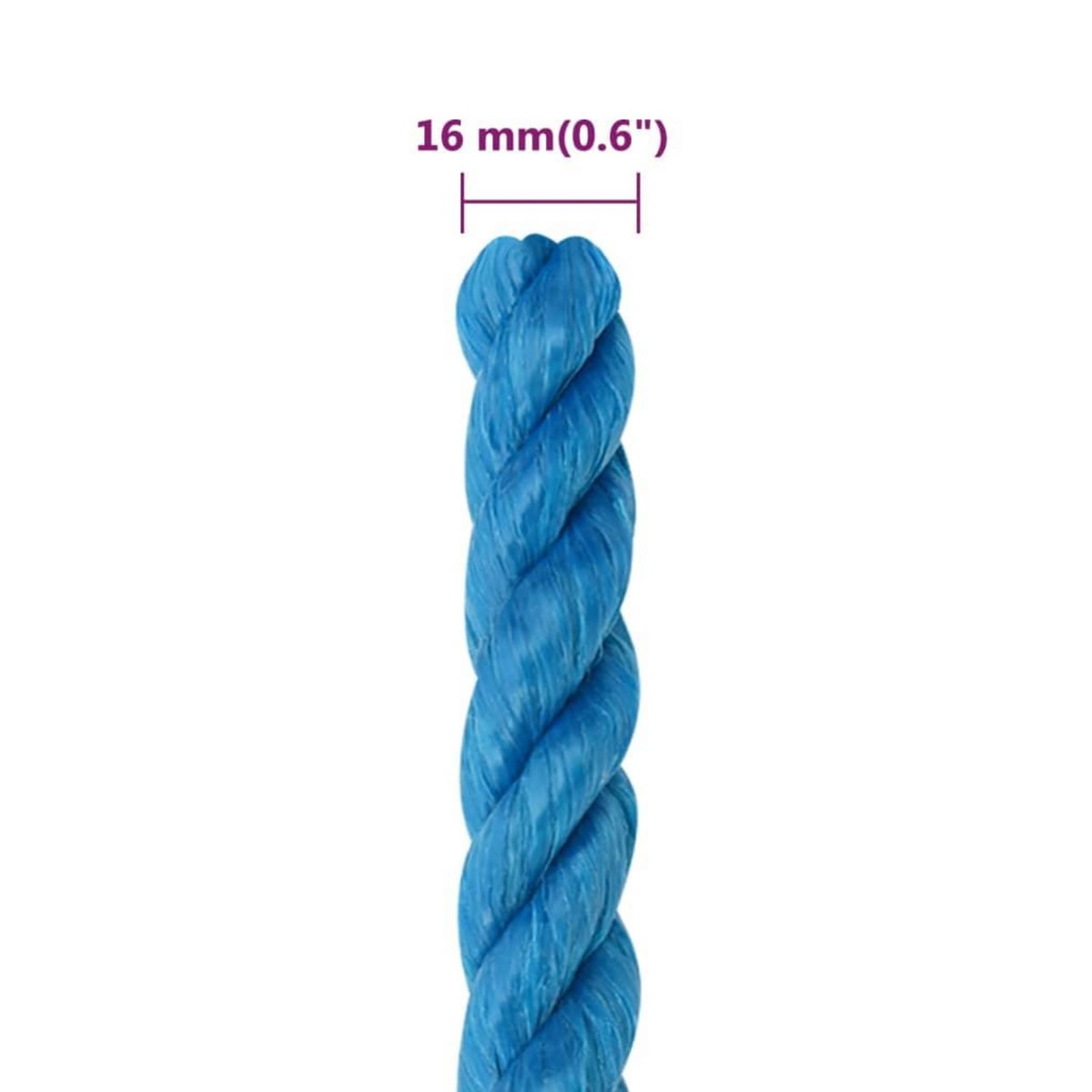 VIDAXL Corde de travail Bleu 16 mm 25 m Polypropylene