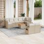 Voir la diapositive 1 : VIDAXL Salon de jardin avec coussins 10 pcs beige resine tressee