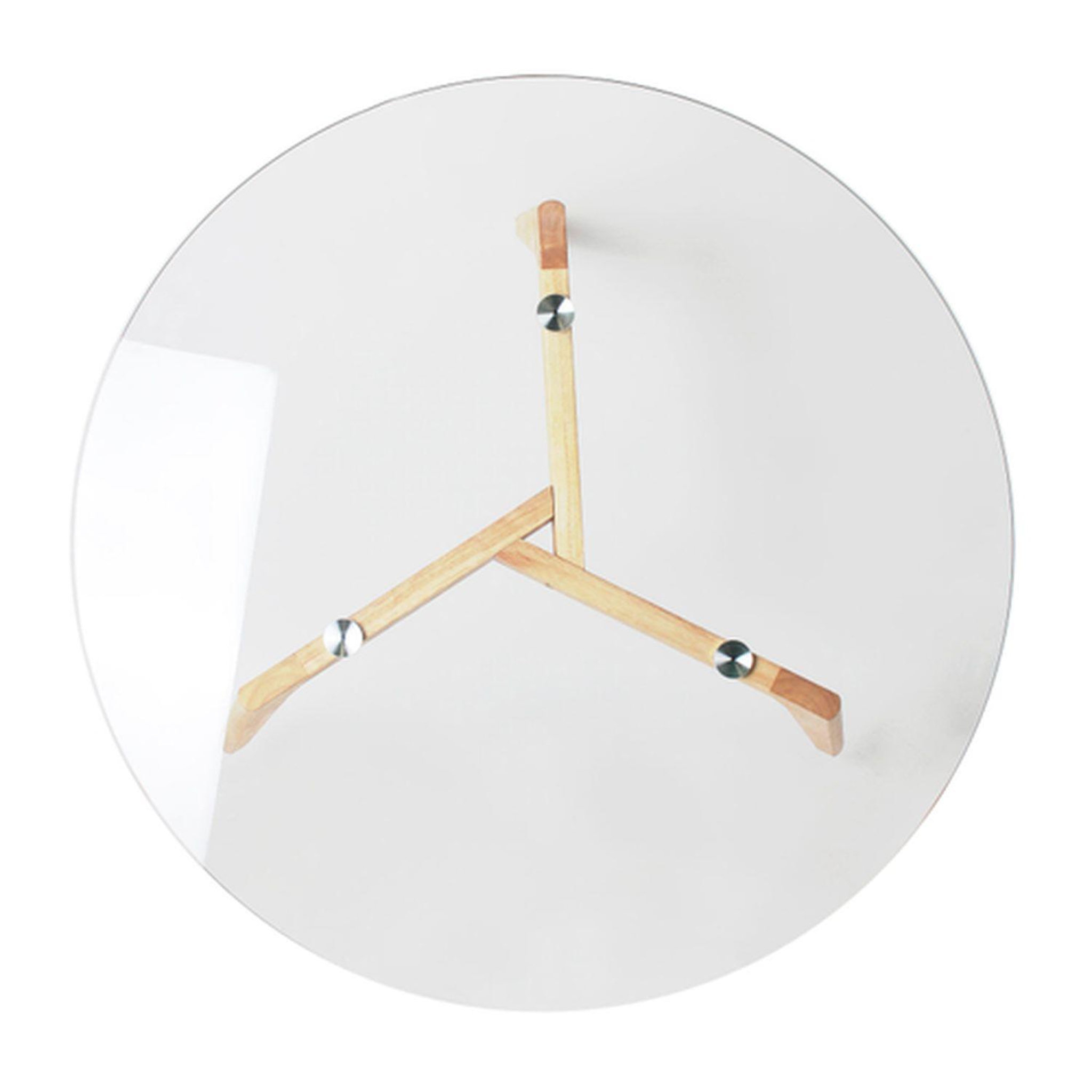 Voir la diapositive 4 : The Home Deco Factory Table basse ronde design bois et verre alexia - diam. 80 x h. 45 cm - beige
