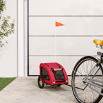 VIDAXL Remorque de velo pour animaux de compagnie rouge