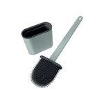 Paris Prix Brosse WC Poils en Silicone  Plate  34cm Bleu Givré