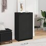 Voir la diapositive 3 : VIDAXL Armoire a chaussures noir 59x35x100 cm bois d'ingenierie