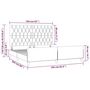 Voir la diapositive 6 : VIDAXL Cadre de lit sans matelas gris clair 160x200 cm tissu
