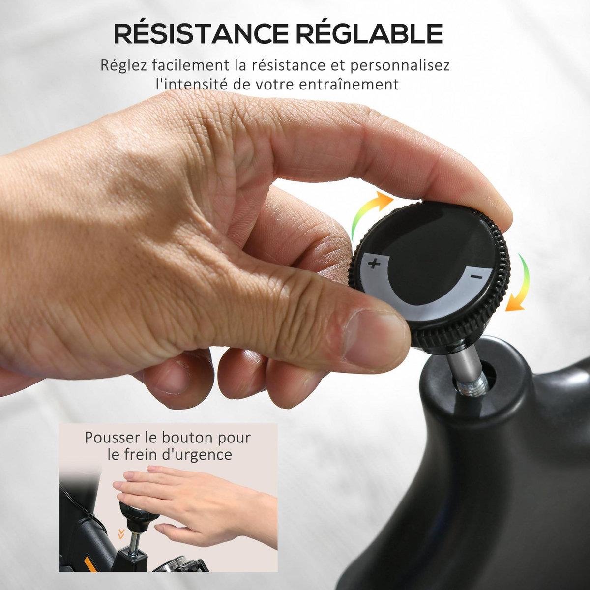 HOMCOM Vélo d'appartement cardio - vélo biking - écran LCD multifonction, selle, guidon réglable, volant inertie 8 Kg - acier bleu noir