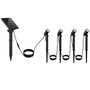 Voir la diapositive 1 : Lumisky Lot de 4 Spots solaires LED ROUNDY MINI Noir Plastique H27cm