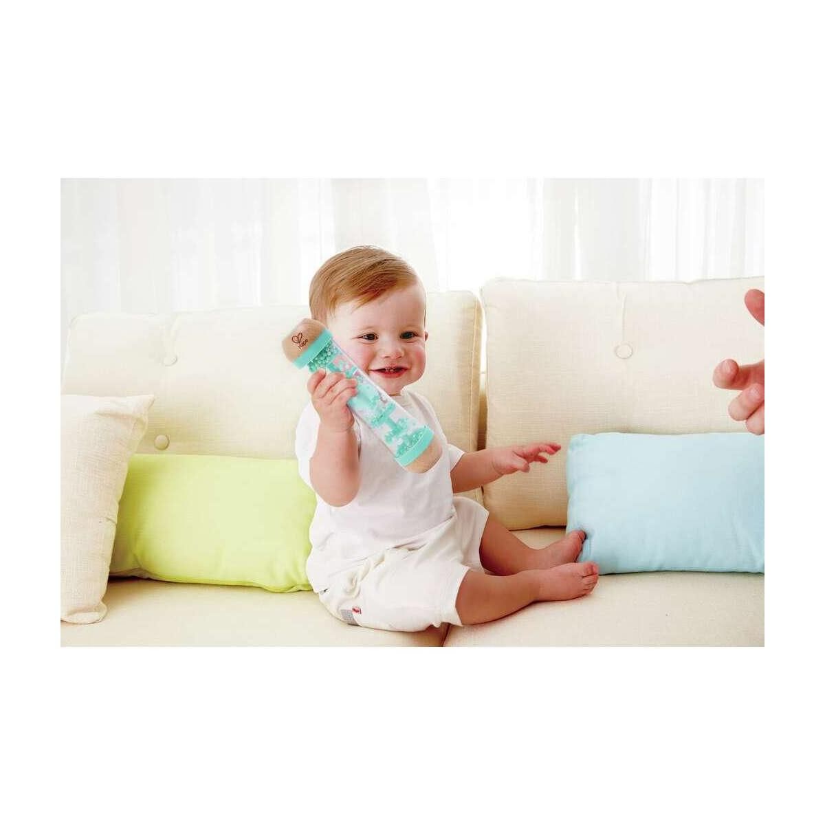 Hape Baton de pluie en bois - Turquoise