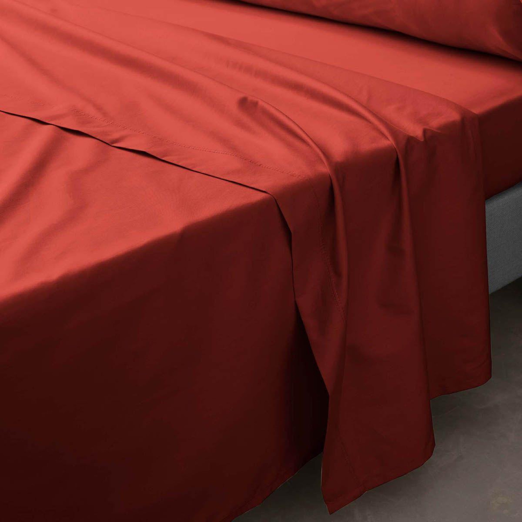 Douceur d'Intérieur Drap Plat  Percaline  180x290cm Tomette