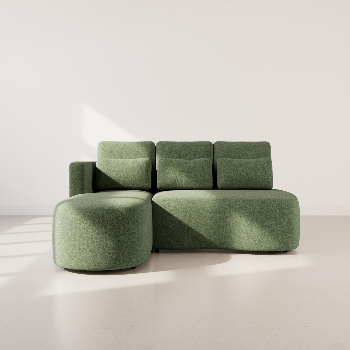 LISA DESIGN Mahina - canapé d'angle gauche 4 places convertible avec coffre en tissu texturé