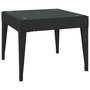 Voir la diapositive 2 : VIDAXL Table d'appoint noir 50x50x38 cm poly rotin et verre trempe