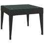 Voir la diapositive 2 : VIDAXL Table d'appoint noir 50x50x38 cm poly rotin et verre trempe