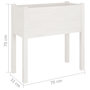 Voir la diapositive 6 : VIDAXL Jardinieres 2 pcs Blanc 70x31x70 cm Bois de pin massif