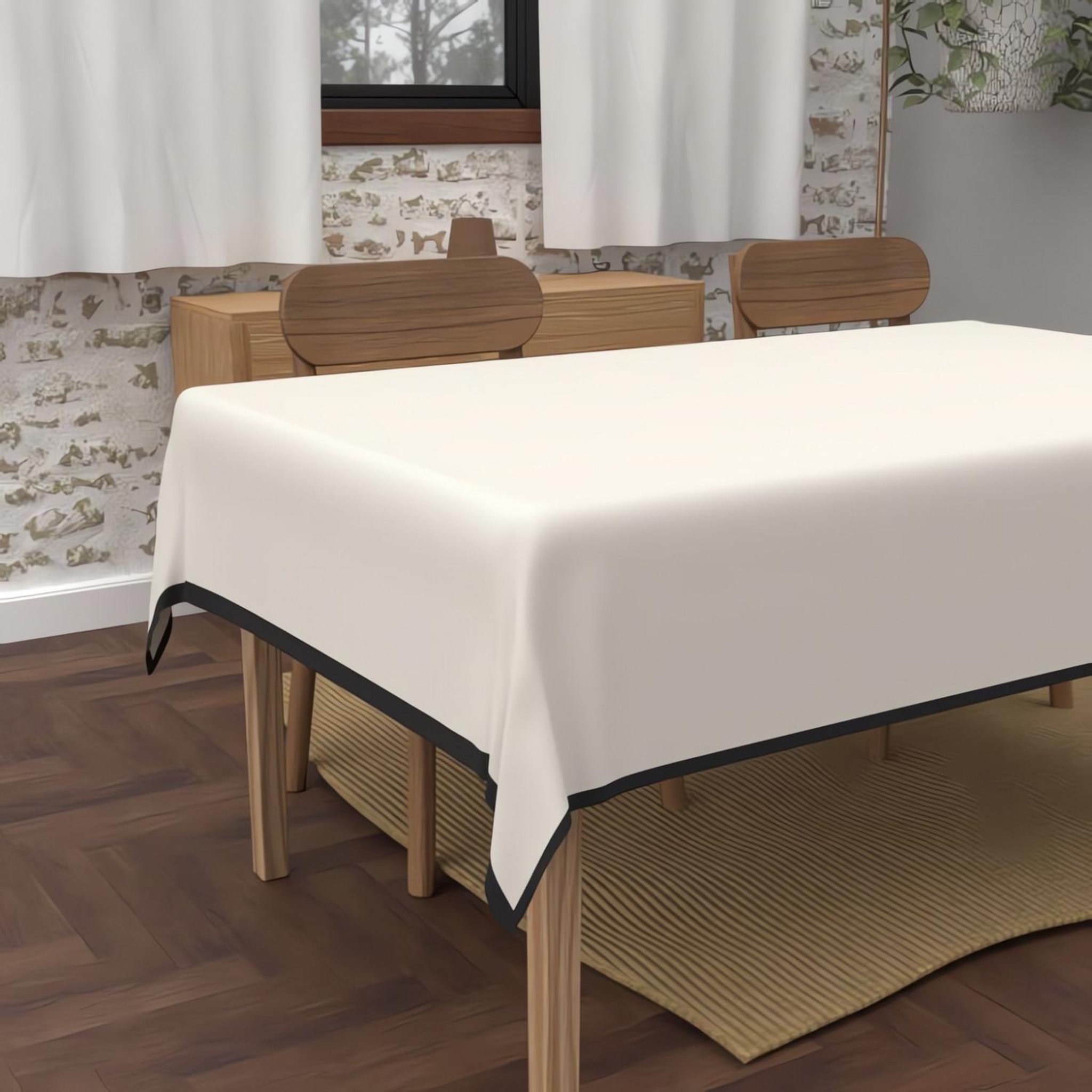 Voir la diapositive 2 : SOLEIL D'OCRE Nappe anti-tâches en microfibre lavée BOHEME, par Soleil d'Ocre