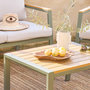 Voir la diapositive 4 : SWEEEK Salon de jardin Casoria, aluminium et polywood 4 places, 1 canapé, 2 fauteuils, 1 table basse