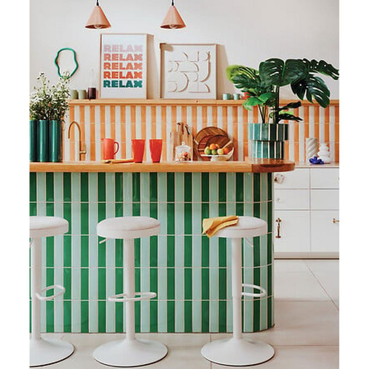 ATMOSPHERA Lot de 2 tabourets de bar en métal ILSA