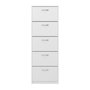 Voir la diapositive 1 : FMD Meuble a chaussures - Décor blanc - 5 Abattants - 10 paires - L58,5 x H168,5 x P17 cm - Fabriqué en Allemagne