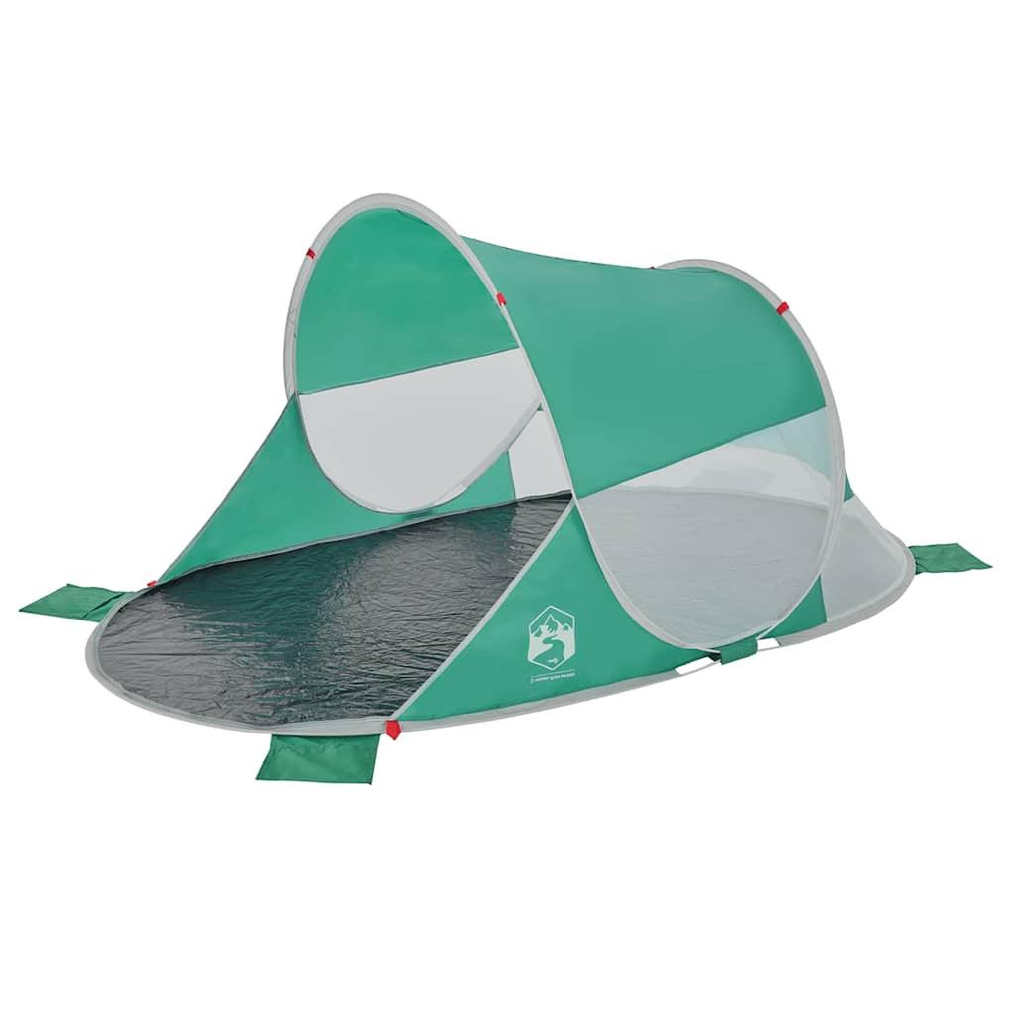 Voir la diapositive 2 : VIDAXL Tente de plage vert d'eau escamotable impermeable