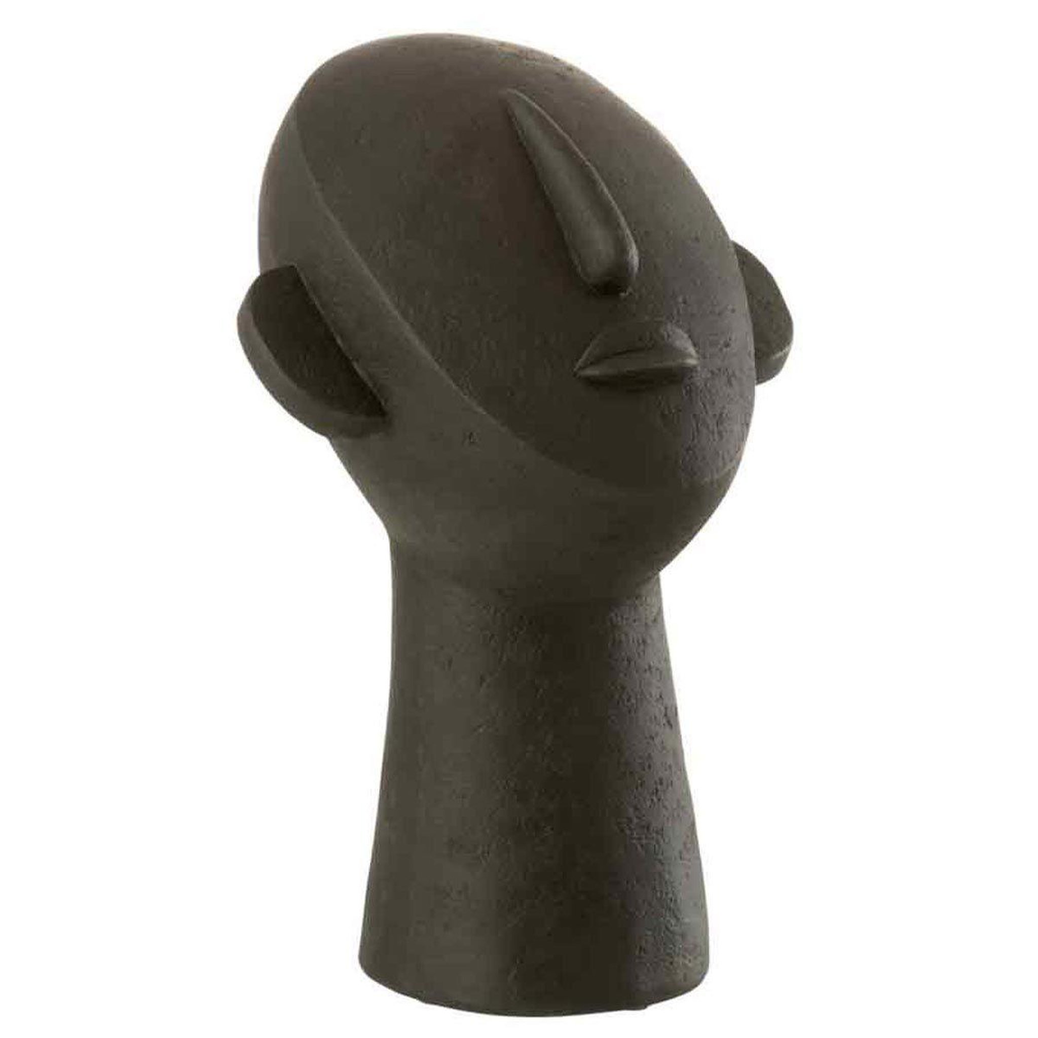 Voir la diapositive 1 : J-LINE Statuette déco  personnage visage  34cm noir